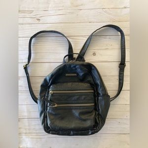 Stone & Co. Smoky Mountain Double Entry Black Mini Backpack Purse